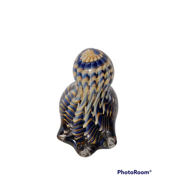 The Glass Forge Hand Blown Glass Signed Blue Duck Paperweight 4" 2021 - Picture 4 of 6